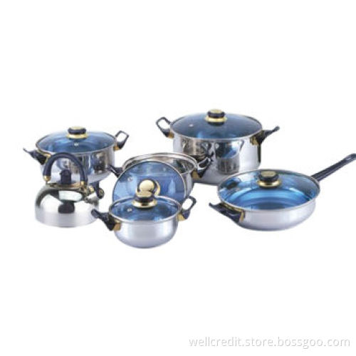 Hot sell 11pcs stainless cookware set with good quality